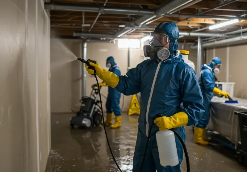 Basement Sanitization and Antimicrobial Treatment process in Georgetown, IN